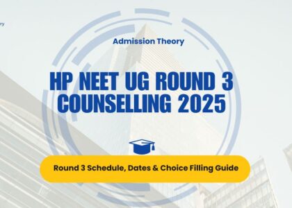 Himachal Pradesh NEET UG round 3 counselling schedule and seat matrix infographic Registration process for HP MBBS NEET round 3 2025 image