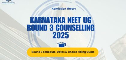 Karnataka NEET UG round 3 option entry stepwise infographic MBBS seat allotment process Karnataka NEET counselling 2025 Private MBBS admission consultants Bangalore Karnataka Karnataka NEET UG seat matrix round 3 latest update image Institute reporting process Karnataka NEET round 3