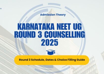 Karnataka NEET UG round 3 option entry stepwise infographic MBBS seat allotment process Karnataka NEET counselling 2025 Private MBBS admission consultants Bangalore Karnataka Karnataka NEET UG seat matrix round 3 latest update image Institute reporting process Karnataka NEET round 3