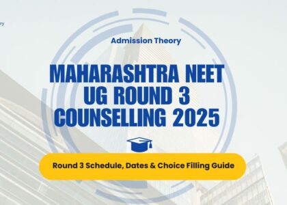 Maharashtra NEET UG round 3 counselling 2025 schedule infographic