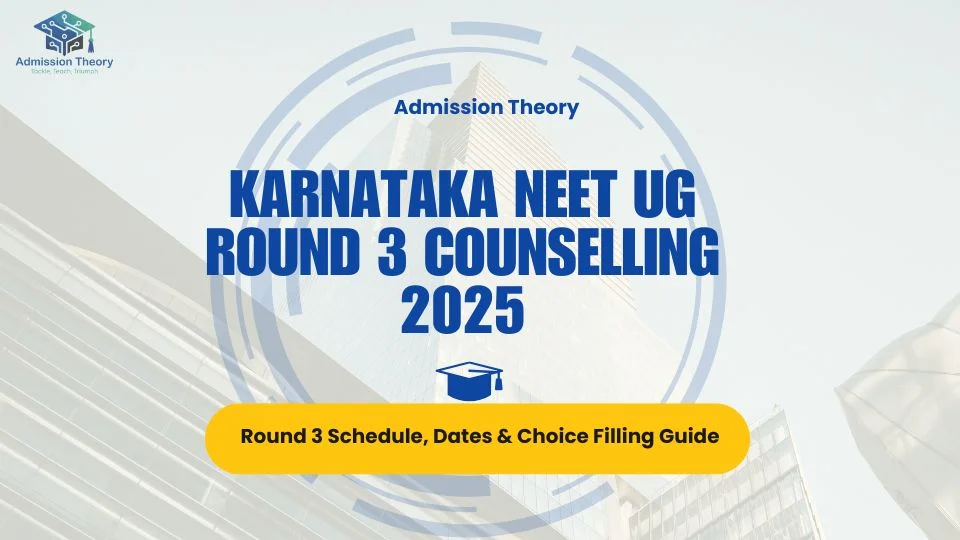 Karnataka NEET UG round 3 option entry stepwise infographic MBBS seat allotment process Karnataka NEET counselling 2025 Private MBBS admission consultants Bangalore Karnataka Karnataka NEET UG seat matrix round 3 latest update image Institute reporting process Karnataka NEET round 3