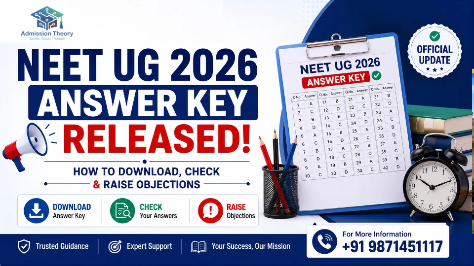 NEET UG 2026 Answer Key Released How to Download, Check & Raise Objections